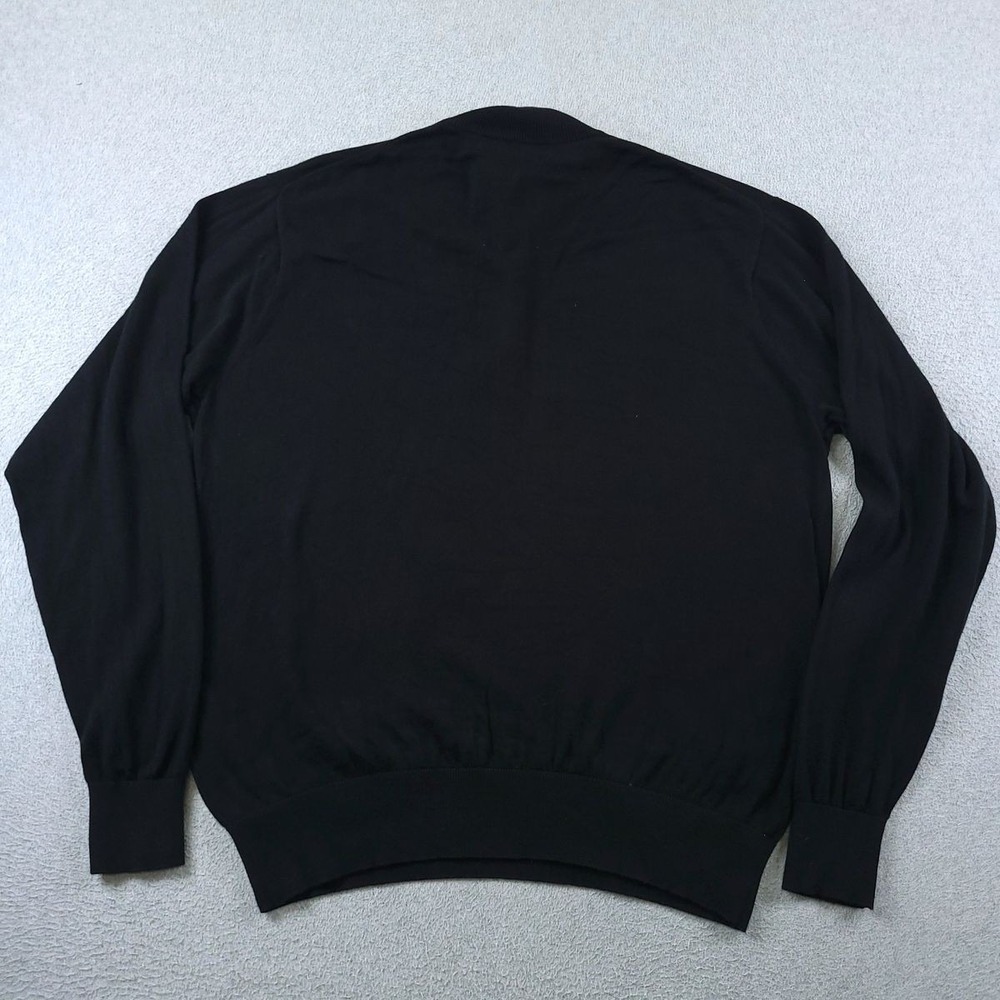Peter Millar Sweater Mens XL Black Silk Cashmere Quarter Zip Pullover Luxury - Picture 8 of 9